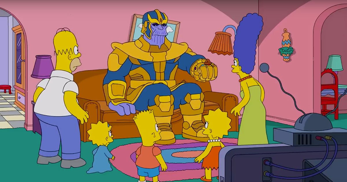 [Zone 42]  Les Simpsons victimes de l'encrassement des doigts de Thanos dans le dernier épisode de la série (vidéo)